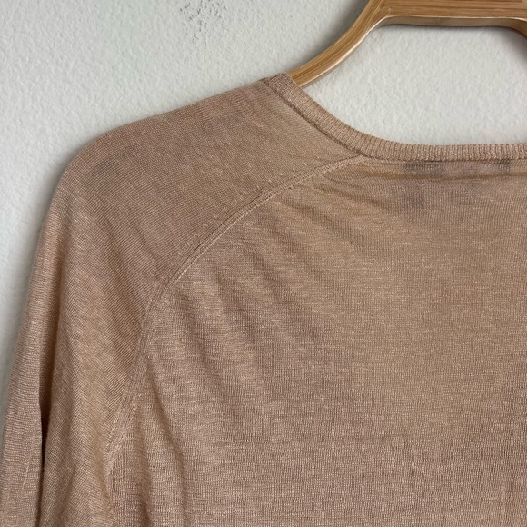 Theory Adrianna Linen Blend V-neck Fine Knit Sweater - Picture 12 of 15